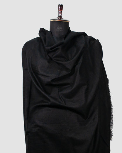 Black Russian Solid Pashmina Shawl