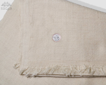 Swirl Cream Solid GI Pashmina Stole