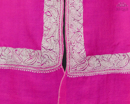 Deep Cerise Hand Tilla Pashmina Shawl