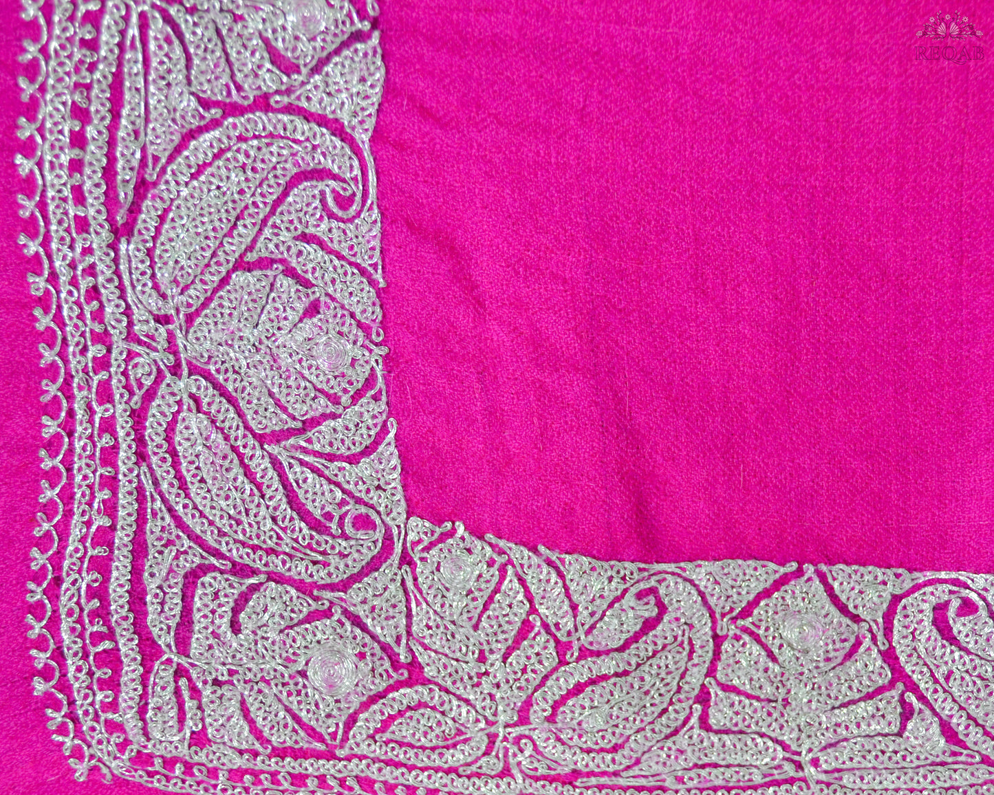 Deep Cerise Hand Tilla Pashmina Shawl