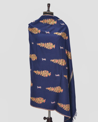 Midnight Express Blue Bootidar Pashmina Shawl