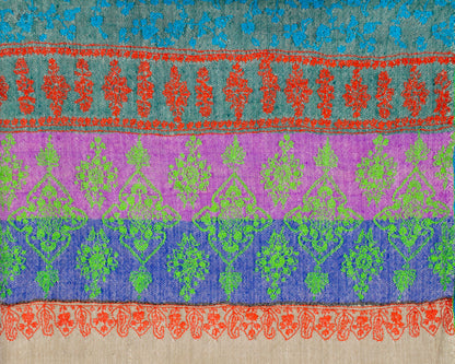 Clam Shell Stripes Pashmina Stole