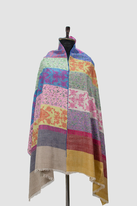 Spring Rain & Pelorous Stripes Pashmina Stole