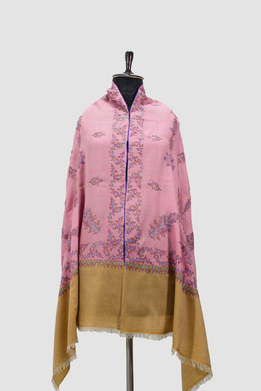 Cupid Pink Designdar Pashmina Stole