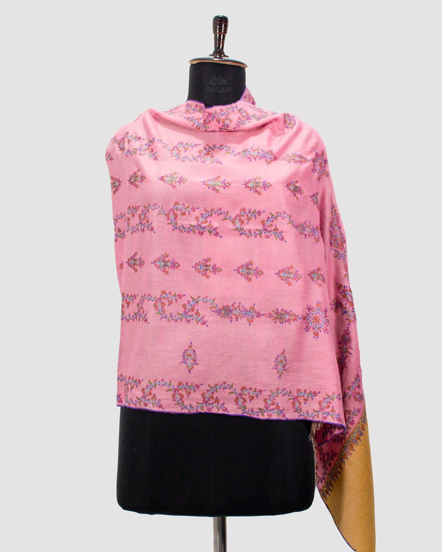 Cupid Pink Designdar Pashmina Stole