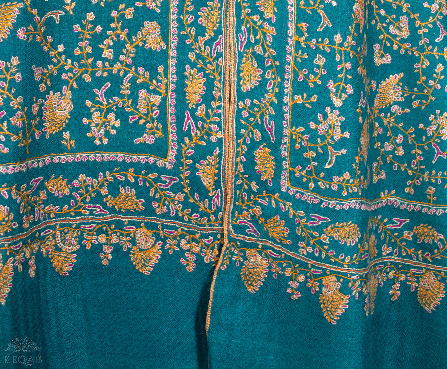 Antique Green Jaaldar Pashmina Stole