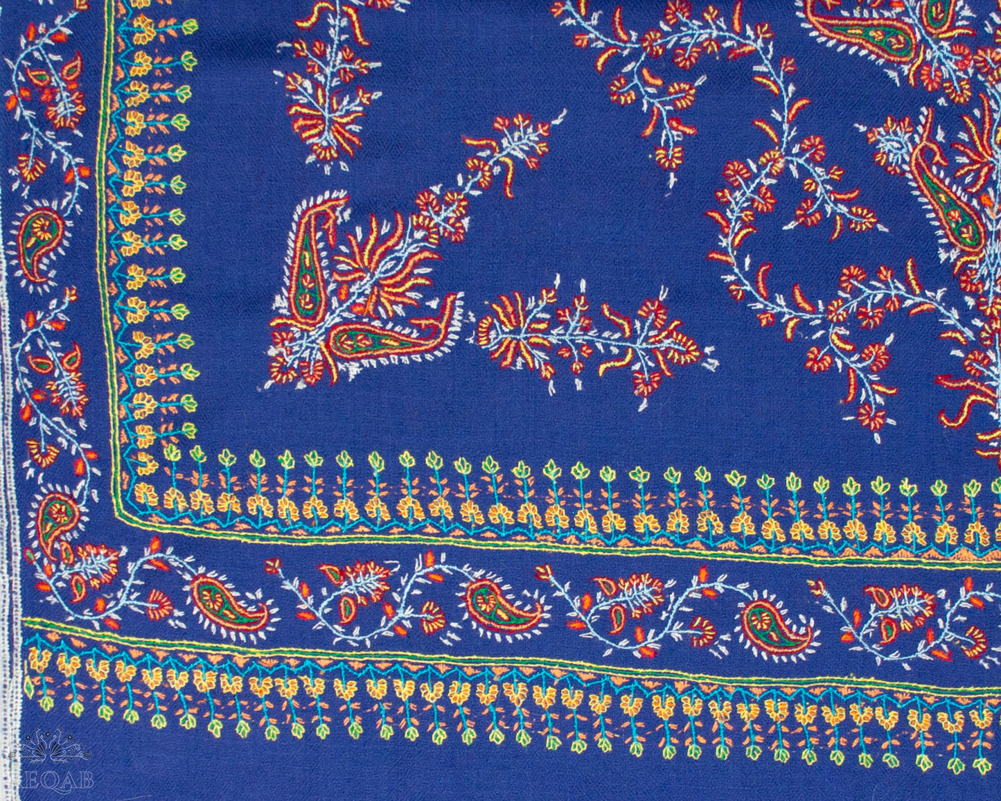 Midnight Blue Modern Design Pashmina Stole