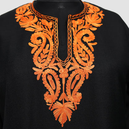 Jaguar Black Ruby Cotton Co-ord Set with Aari Embroidery