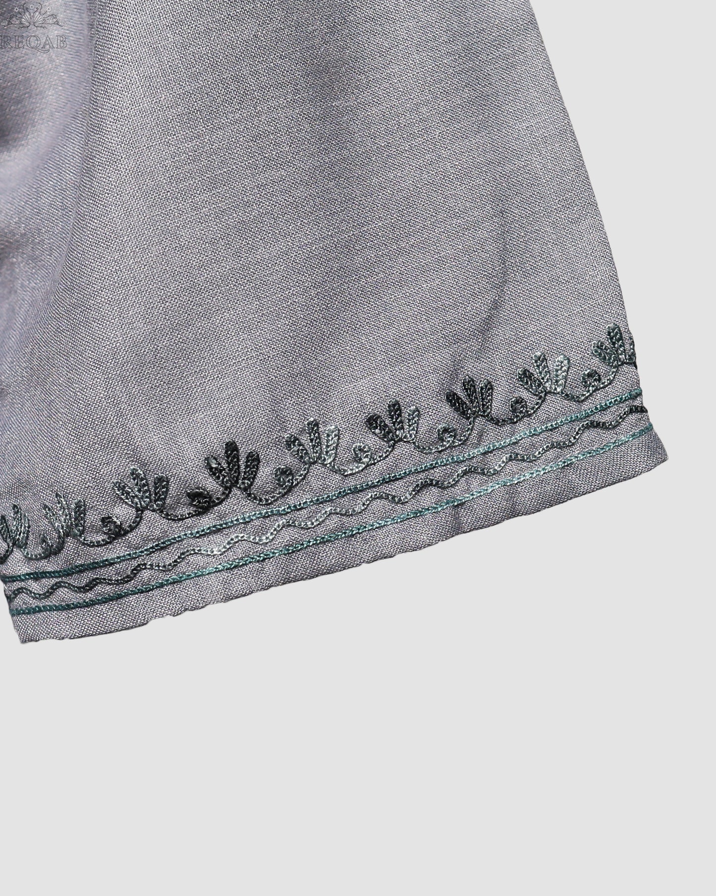 Chatelle Blue Ruby Cotton Top with Aari Embroidery